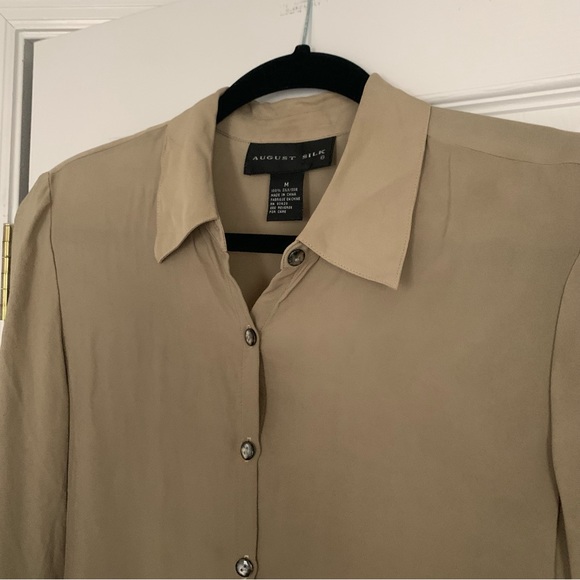 August Silk Ombré Button Down Blouse - Picture 5 of 7